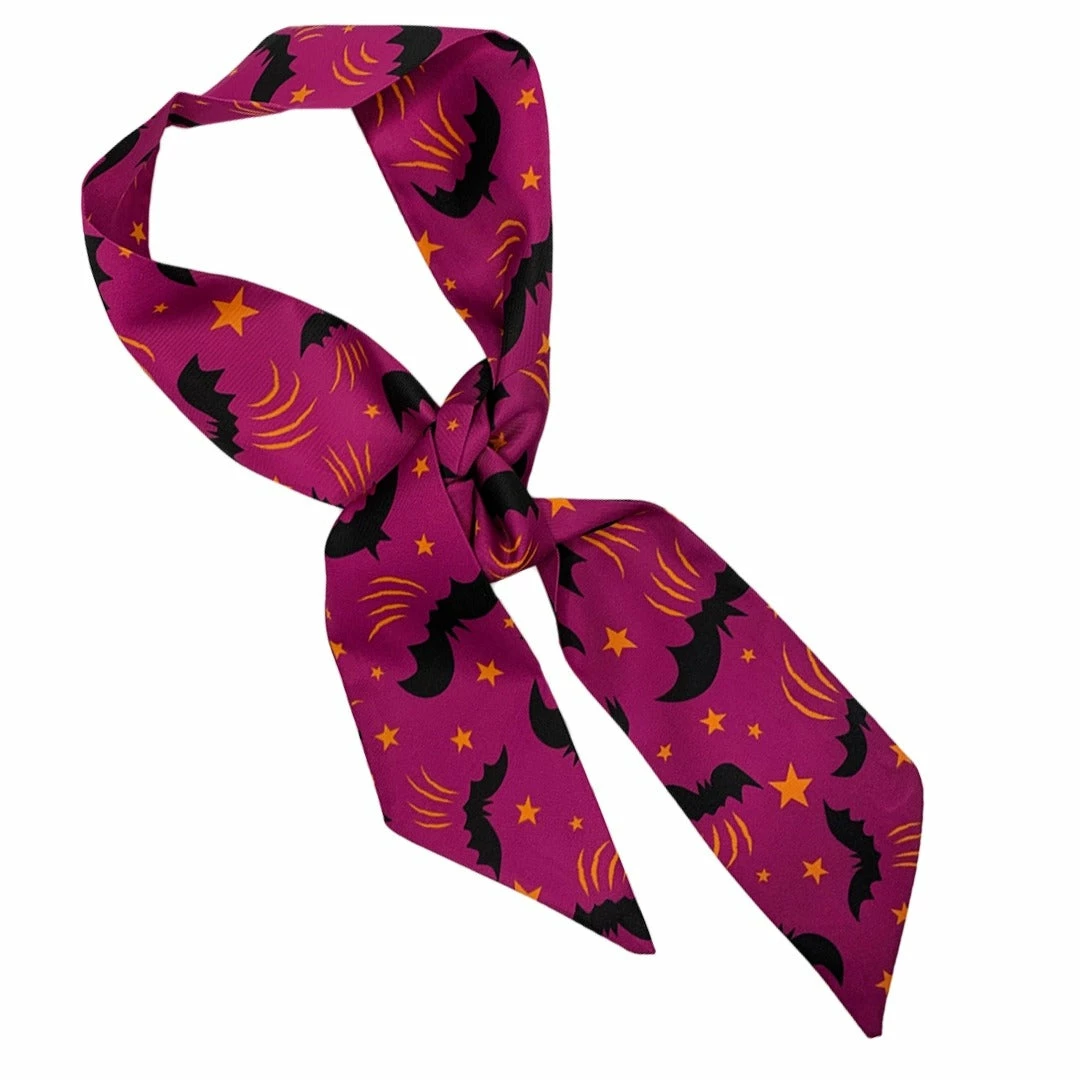 Faire Johanna Parker X Lipstick & Chrome Halloween Bats Skinny Scarf 2 Faire Johanna Parker X Lipstick & Chrome Halloween Bats Skinny Scarf