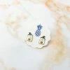 Faire Trick-or-Treater Ghost Enamel Stud Earrings Home