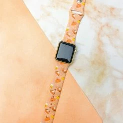 Faire Pumpkin Pie Harvest Printed Silicone Watch Band - M/L Tech Accessories