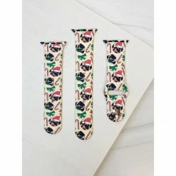 Faire Christmas Pug Silicone Watch Band