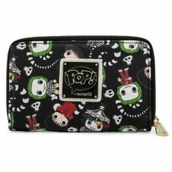 Loungefly In Stock Pop By Loungefly Beetlejuice AOP Ziparound Wallet