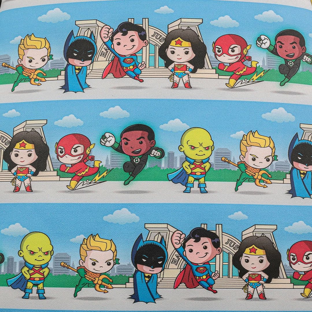 Loungefly In Stock Loungefly DC Comics Superheroes Chibi Lineup Mini Backpack 4 Loungefly In Stock Loungefly DC Comics Superheroes Chibi Lineup Mini Backpack