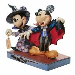 Enesco Disney Traditions Minnie Witch Vampire Mickey Figurine By Jim Shore