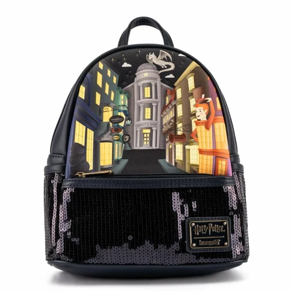 Loungefly Harry Potter Diagon Alley Sequin Mini Backpack 1 Loungefly Harry Potter Diagon Alley Sequin Mini Backpack
