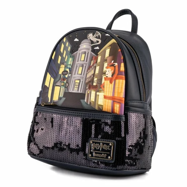 Loungefly Harry Potter Diagon Alley Sequin Mini Backpack 2 Loungefly Harry Potter Diagon Alley Sequin Mini Backpack