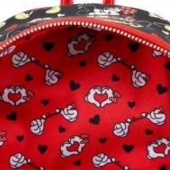 Loungefly In Stock Loungefly Disney Mickey And Minnie Heart Hands Mini Backpack