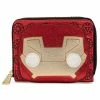 Loungefly In Stock Pop By Loungefly Marvel Iron Man Head Ziparound Wallet