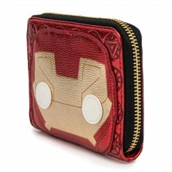 Loungefly In Stock Pop By Loungefly Marvel Iron Man Head Ziparound Wallet