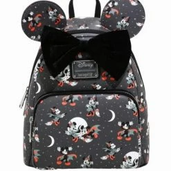 Loungefly Disney Mickey Minnie Halloween Vamp Witch AOP Mini Backpack