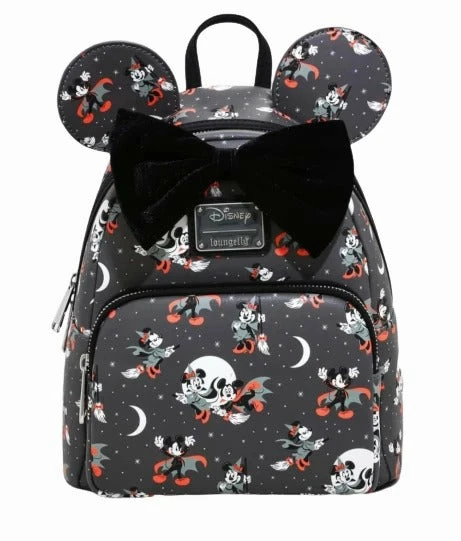 Loungefly Disney Mickey Minnie Halloween Vamp Witch AOP Mini Backpack 1 Loungefly Disney Mickey Minnie Halloween Vamp Witch AOP Mini Backpack