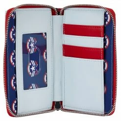 Loungefly Marvel Falcon Captain America Cosplay Ziparound Wallet Loungefly In Stock