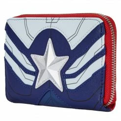 Loungefly Marvel Falcon Captain America Cosplay Ziparound Wallet Loungefly In Stock
