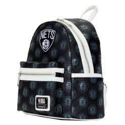 Loungefly Preorders Loungefly NBA Brooklyn Nets Debossed Logo Mini Backpack ***PRE-ORDER***
