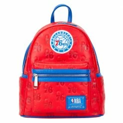 Loungefly Preorders Loungefly NBA Philly 76ers Debossed Logo Mini Backpack ***PRE-ORDER***