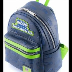 Loungefly NFL Seattle Seahawks Logo AOP Mini Backpack