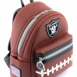 Loungefly NFL Las Vegas Raiders Pigskin Logo Mini Backpack 10 Loungefly NFL Las Vegas Raiders Pigskin Logo Mini Backpack