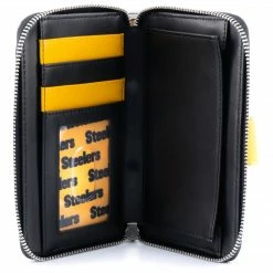 Loungefly In Stock Loungefly NFL Pittsburgh Steelers Logo AOP Bifold Wallet