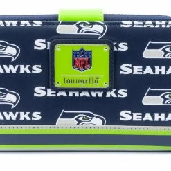 Loungefly In Stock Loungefly NFL Seattle Seahawks Logo AOP Bifold Wallet