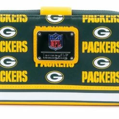 Loungefly In Stock Loungefly NFL Greenbay Packers Logo AOP Bifold Wallet