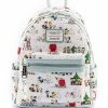 Loungefly Peanuts Happy Holidays AOP Mini Backpack Loungefly In Stock