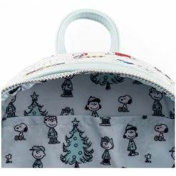 Loungefly Peanuts Happy Holidays AOP Mini Backpack Loungefly In Stock