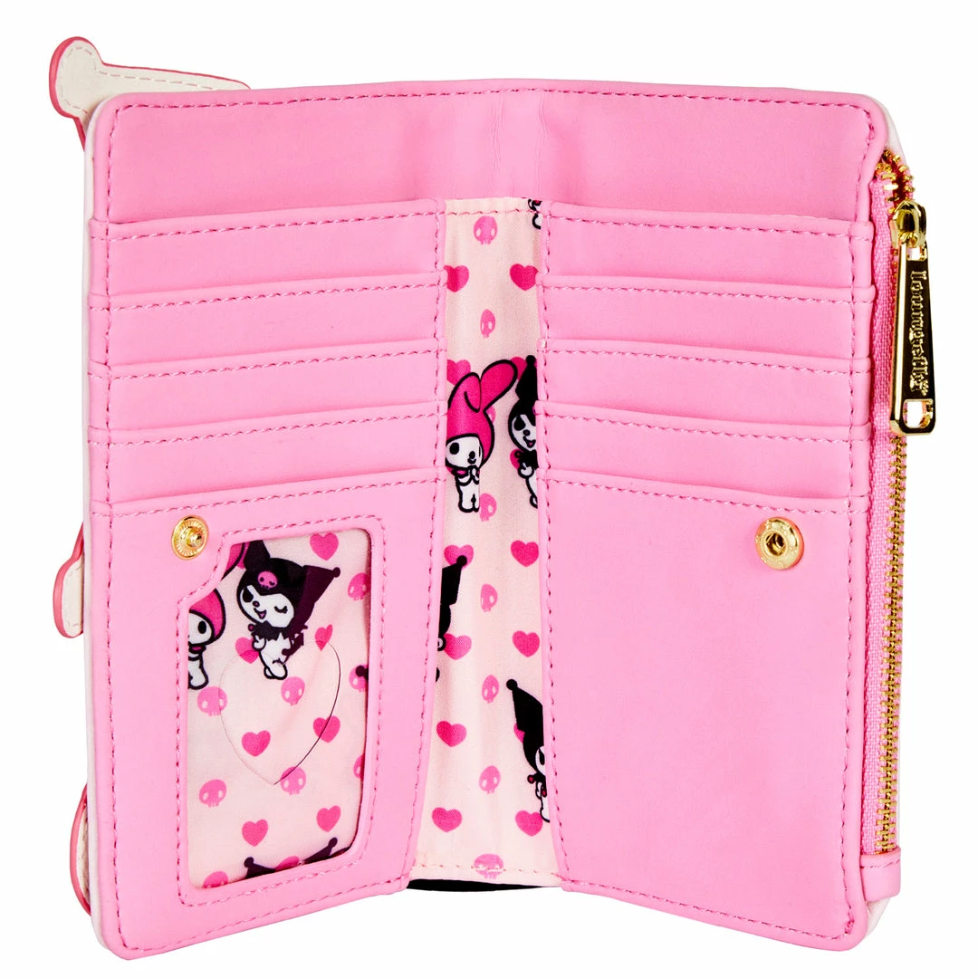 Loungefly Sanrio My Melody & Kuromi Flap Wallet Loungefly In Stock 3 Loungefly Sanrio My Melody & Kuromi Flap Wallet Loungefly In Stock