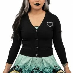 Loungefly In Stock Loungefly Stitch Shoppe Universal Monsters "Alexa" Cropped Cardigan Sweater