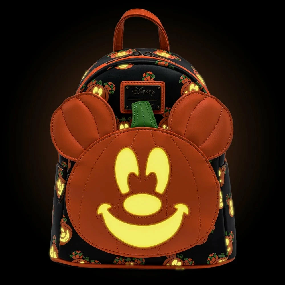 Loungefly Disney Mickey-O-Lantern Mini Backpack Loungefly In Stock 1 Loungefly Disney Mickey-O-Lantern Mini Backpack Loungefly In Stock
