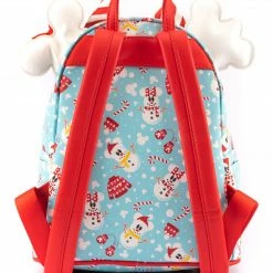 Loungefly Disney Mickey Minnie Snowman AOP Mini Backpack Headband Set Loungefly In Stock