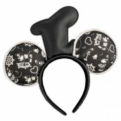 Loungefly Disney Steamboat Willie Applique Hat Rope Piping Ears Headband Loungefly In Stock