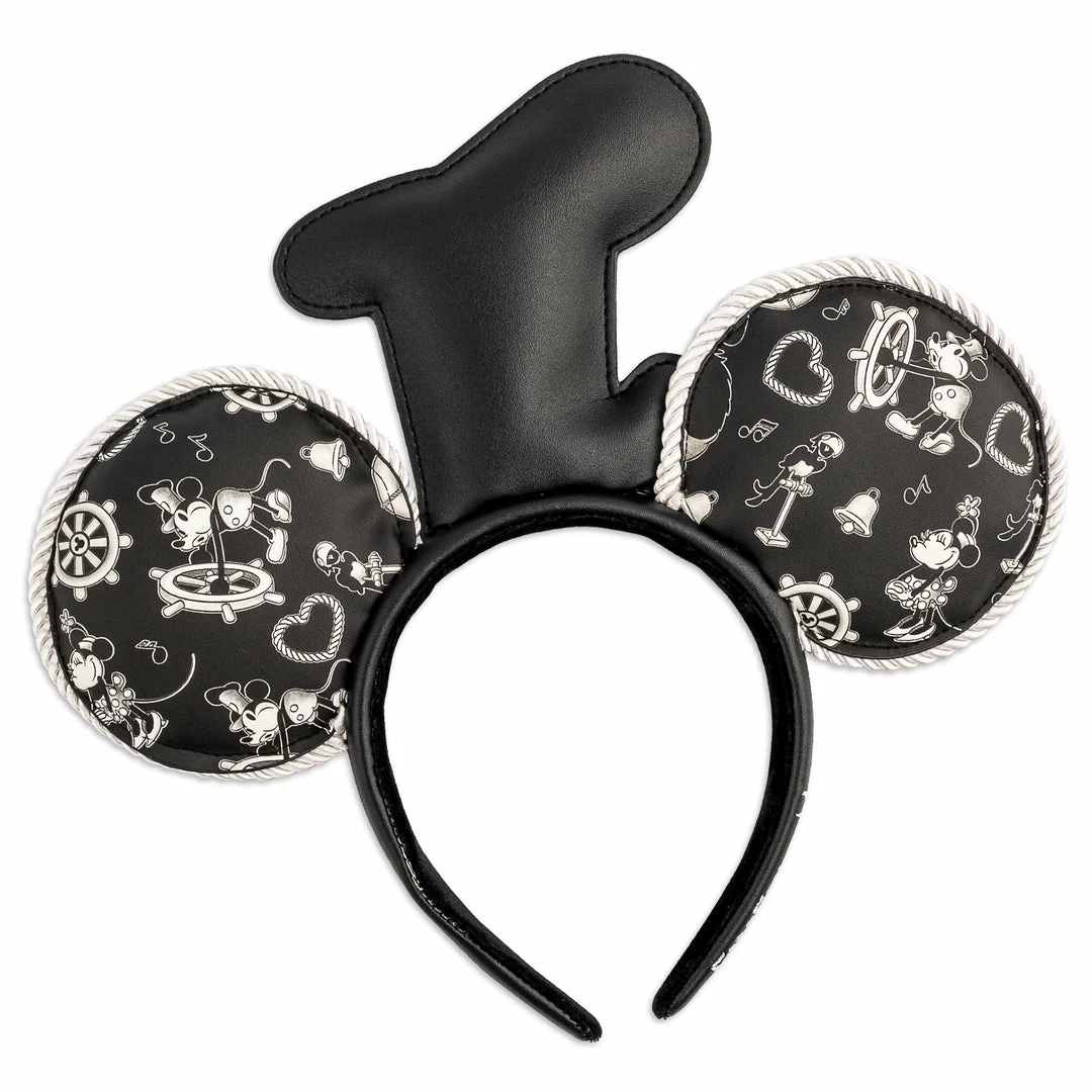 Loungefly Disney Steamboat Willie Applique Hat Rope Piping Ears Headband Loungefly In Stock 2 Loungefly Disney Steamboat Willie Applique Hat Rope Piping Ears Headband Loungefly In Stock