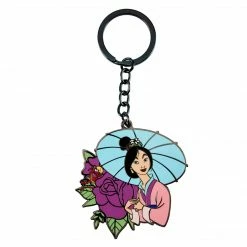 Loungefly Disney Princess Mulan Floral Tattoo Keychain