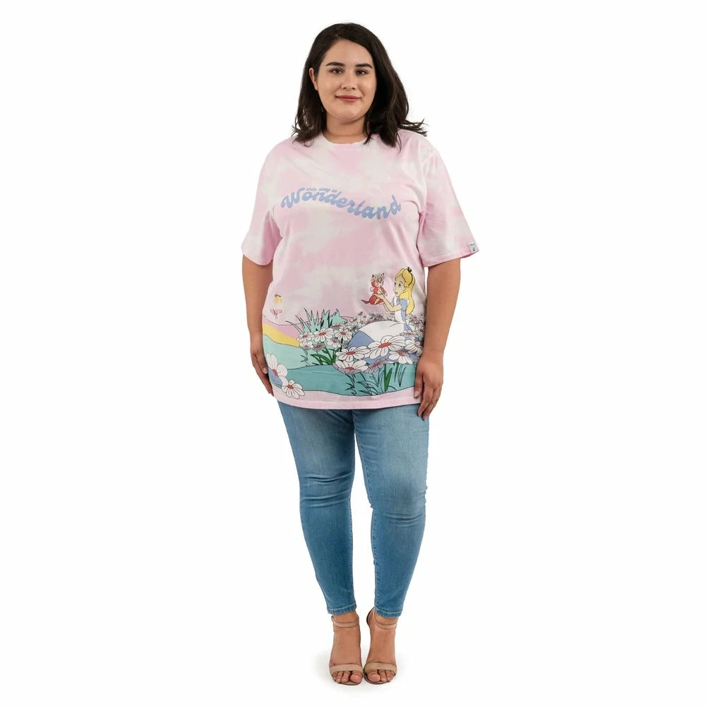 Loungefly Disney Alice In Wonderland Daisy Fields Print Tee 5 Loungefly Disney Alice In Wonderland Daisy Fields Print Tee