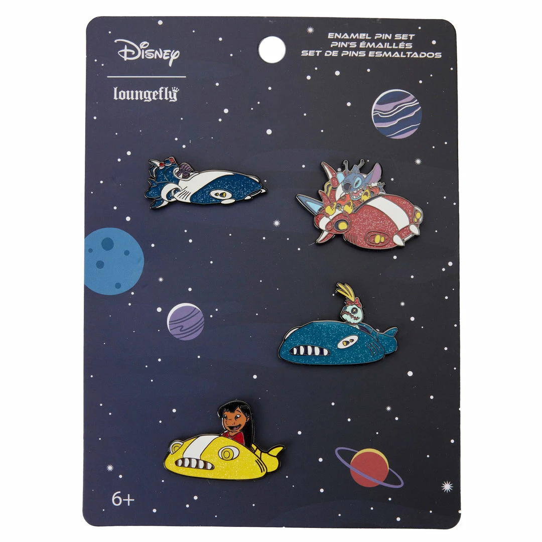 Loungefly Disney Lilo & Stitch Space Adventure 4pc Pin Set 1 Loungefly Disney Lilo & Stitch Space Adventure 4pc Pin Set