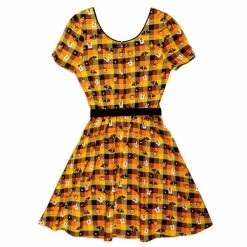 Loungefly Stitch Shoppe Minnie Mickey Spooky Gingham "Laci" Dress 12 Loungefly Stitch Shoppe Minnie Mickey Spooky Gingham