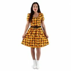 Loungefly Stitch Shoppe Minnie Mickey Spooky Gingham "Laci" Dress 13 Loungefly Stitch Shoppe Minnie Mickey Spooky Gingham