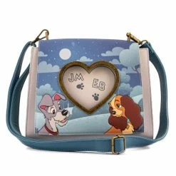 Loungefly Disney Lady And The Tramp Wet Cement Flap Crossbody Loungefly In Stock