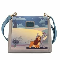 Loungefly Disney Lady And The Tramp Wet Cement Flap Crossbody Loungefly In Stock