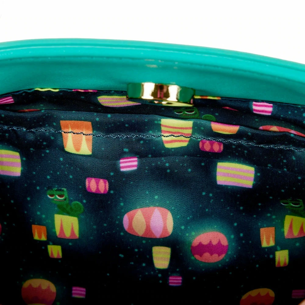 Loungefly In Stock Loungefly Disney Tangled Princess Castle Crossbody 5 Loungefly In Stock Loungefly Disney Tangled Princess Castle Crossbody