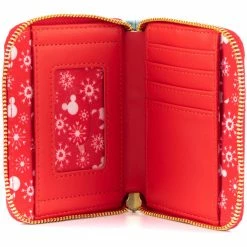 Loungefly Disney Mickey Minnie Snowman AOP Ziparound Wallet