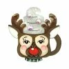 Faire Lipstick & Chrome Reindeer Mini Brooch