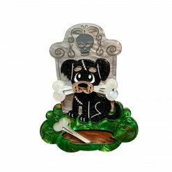 Faire Lipstick & Chrome Frankenweenie Halloween Brooch