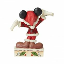 Enesco Disney Traditions Mickey Christmas Personality Figurine By Jim Shore
