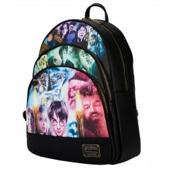 Loungefly Harry Potter Trilogy Triple Pocket Mini Backpack Loungefly In Stock