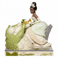 Enesco Disney Traditions White Woodland Tiana W/ Louie By Jim Shore