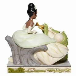 Enesco Disney Traditions White Woodland Tiana W/ Louie By Jim Shore
