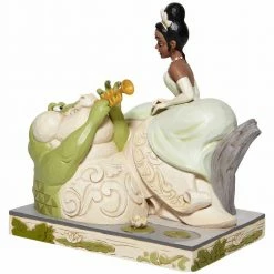 Enesco Disney Traditions White Woodland Tiana W/ Louie By Jim Shore