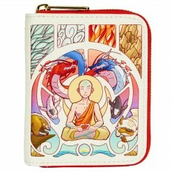 Loungefly Avatar Aang Glow-in-the-Dark Meditation Ziparound Wallet Loungefly In Stock