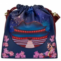 Loungefly In Stock Loungefly Disney Mulan Castle Cinch Sack Crossbody Bag