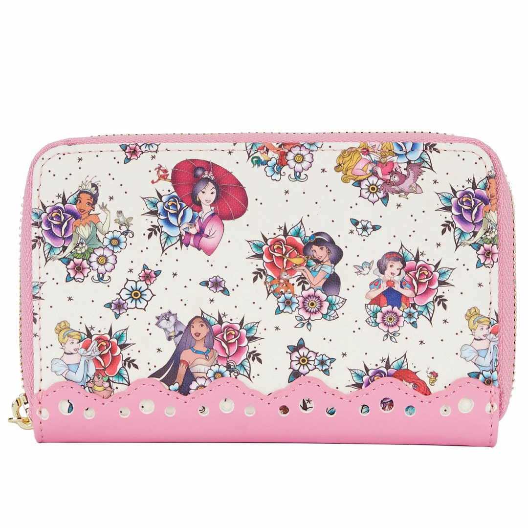 Loungefly In Stock Loungefly Disney Princess Tattoo AOP Ziparound Wallet 1 Loungefly In Stock Loungefly Disney Princess Tattoo AOP Ziparound Wallet